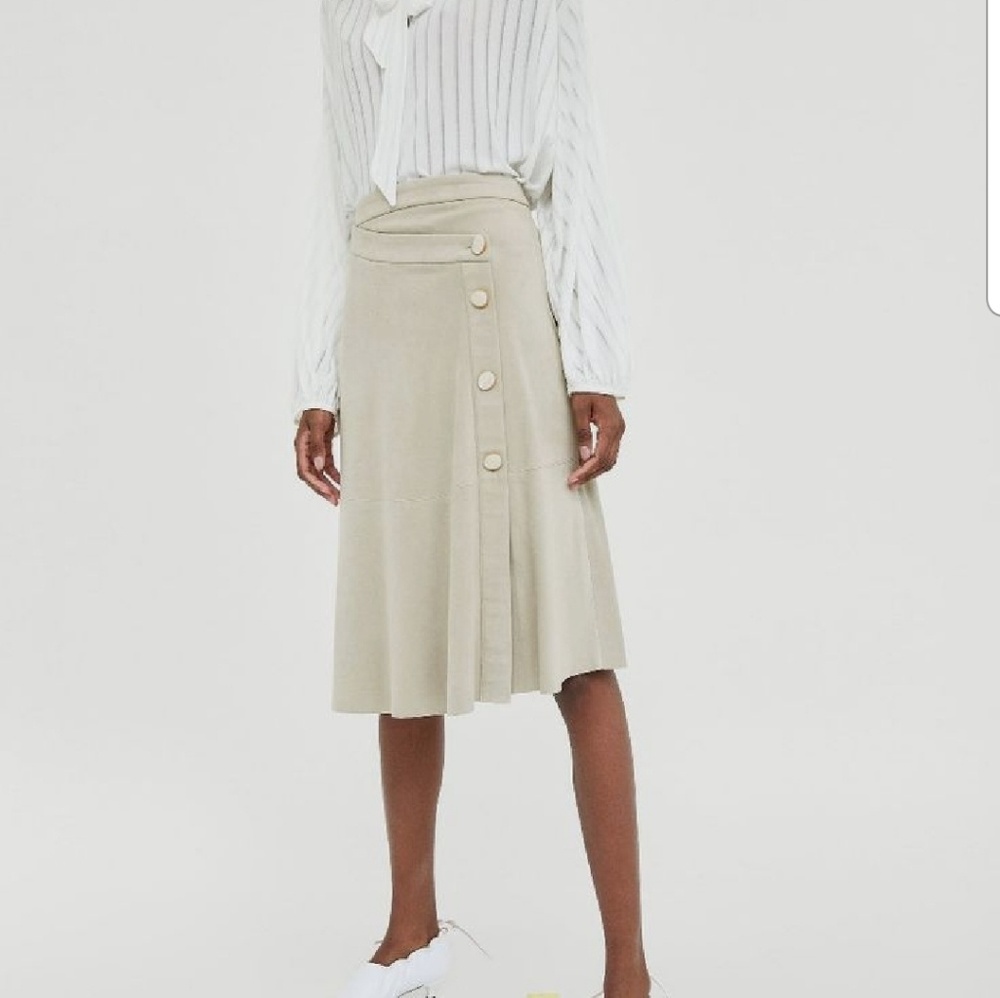 Zara beige midi skirt